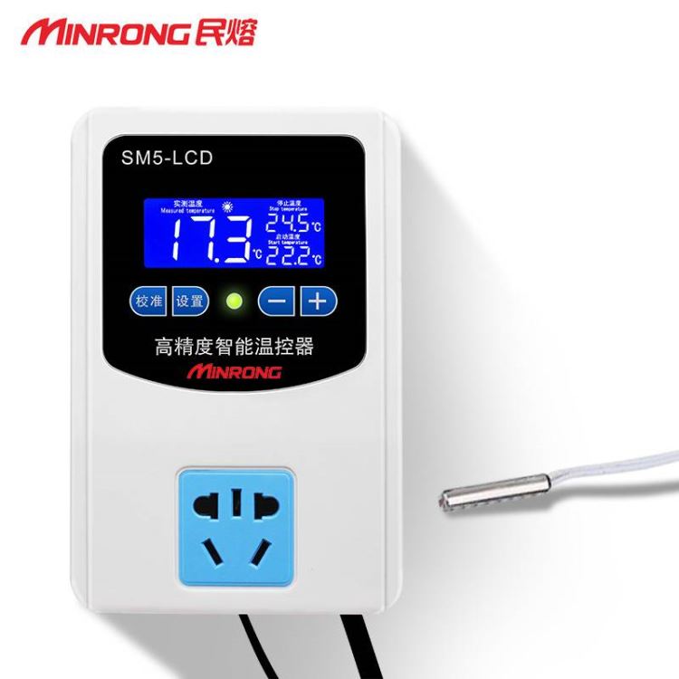 温控器 温控器开关 民熔 SM5-LCD 防水探头水产保鲜22KW高精度 温度传感器  河北 厂家直销