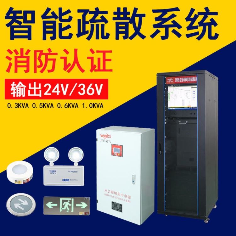 A型集中控制电源 WZ-D-1KVA 36V 区域供电一体机 远程控制 可定制 万总电气 厂家直销 A型应急照明控制箱