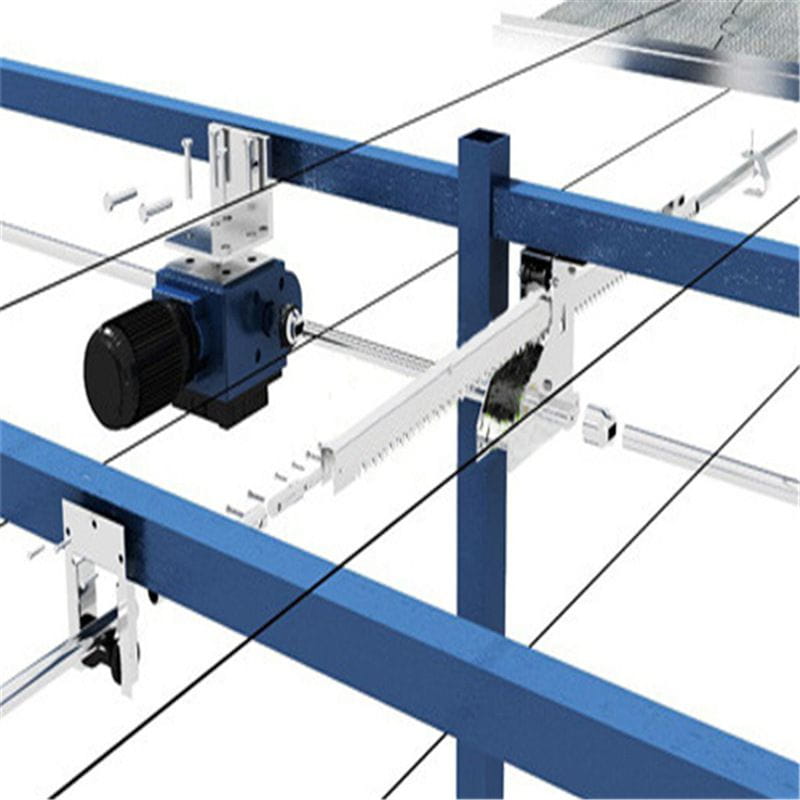 温室大棚玻璃温室齿轮齿条传动系统 顶开窗支臂电机配件生产
