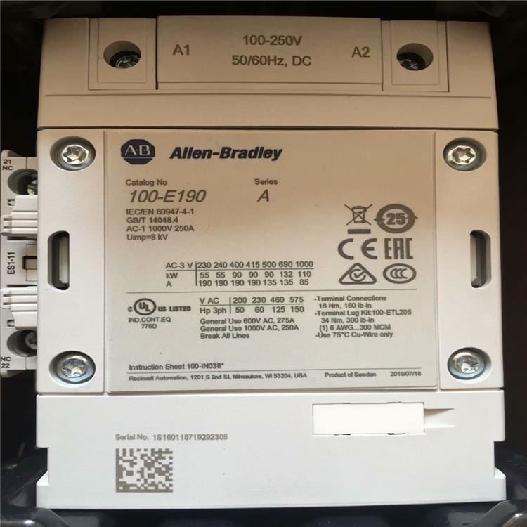 全新原装Allen-Bradley罗克韦尔软启动器 变频器 AB模块 接触器100-E190KD11