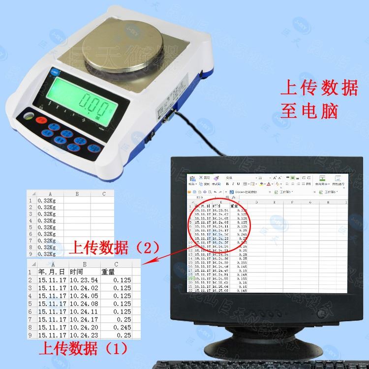 巨鼎天衡JDJS-A5天平秤对接ERP系统反馈重量 带串口通讯功能电子天平带RS232通讯接口