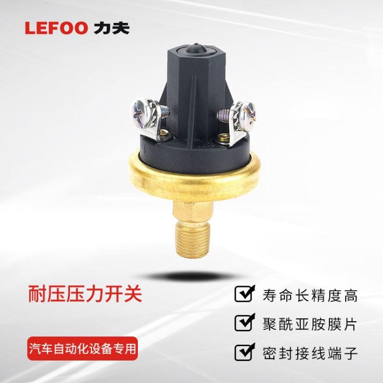 LEFOO 力夫供应 LF20 无压差多用途压力开关 刹车灯缓速器气压开关 耐压压力开关