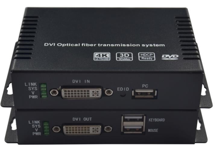 华创视通HC3612 DVI KVM光端机 DVI KVM光端机+USB KVM光端机带PS2  传输距离20KM