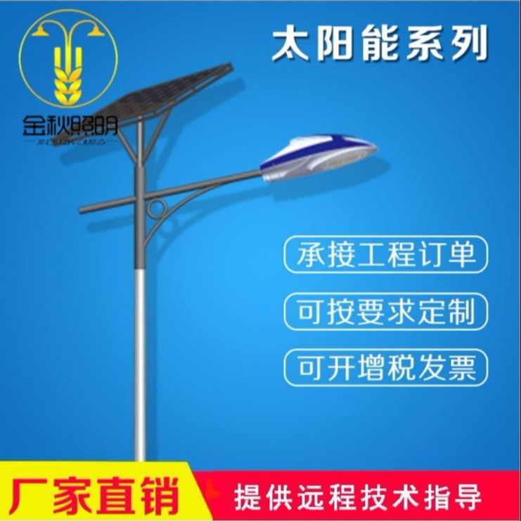 金秋 农村太阳能节能灯批发 5米6米7米8米太阳能led路灯现货 9米10米路灯杆 定制 小区太阳能路灯杆