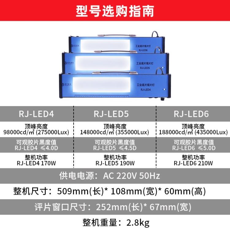 儒佳RJ-LED5LED光源观片灯 医用超薄观片灯 X射线胶片观察灯