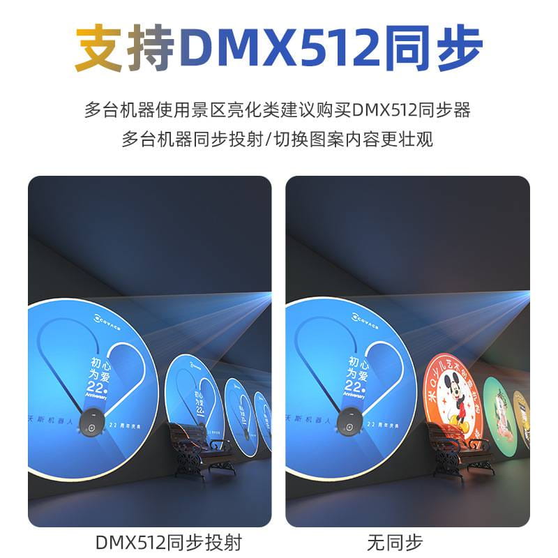 户外亮化花海公园地面4-8图射灯DMX512同步联动logo投影射灯高清