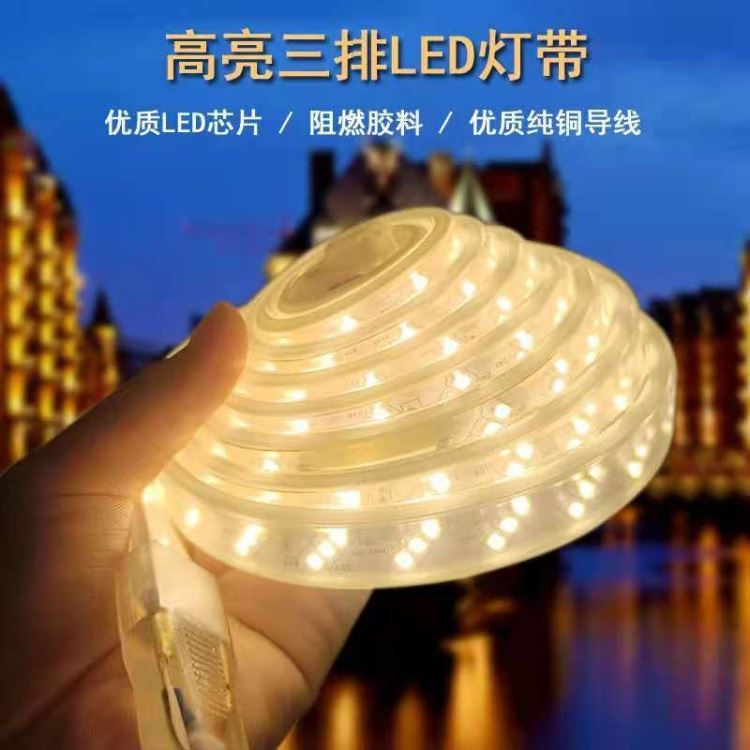 LED灯带 户外防水高亮220V2835灯带 玖恩灯具