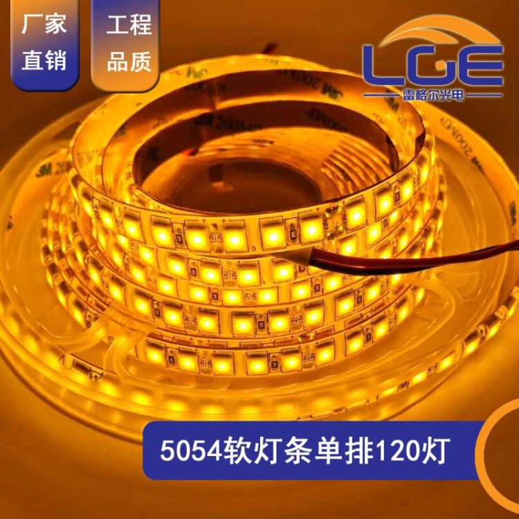 LED5054软灯条12V 60灯一米贴片灯带裸板滴胶灌胶防水户外线条灯 长条灯定做