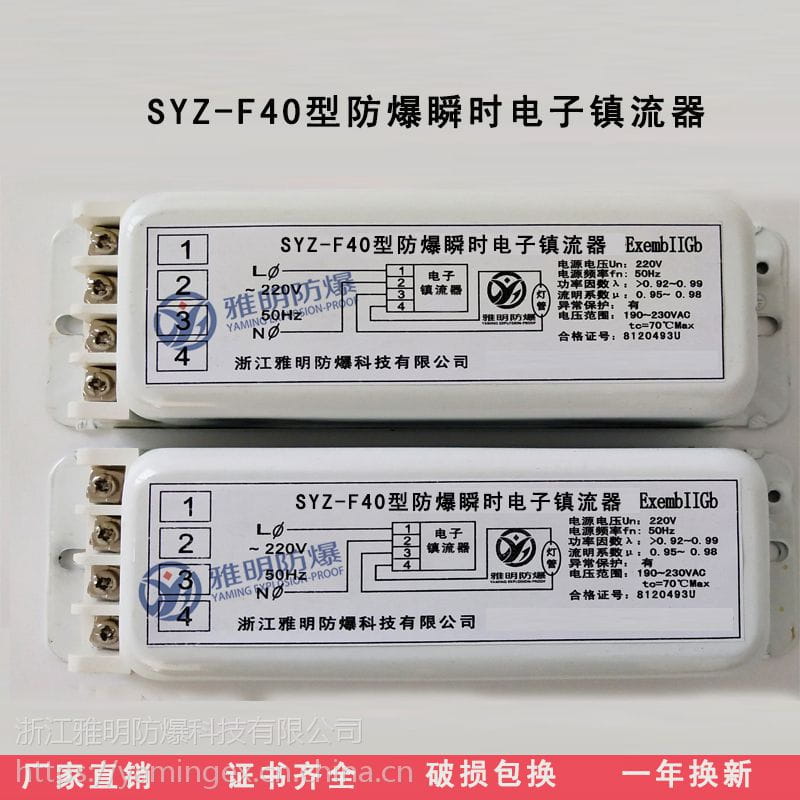 SYZ防爆电感镇流器20W40W瞬时镇流器