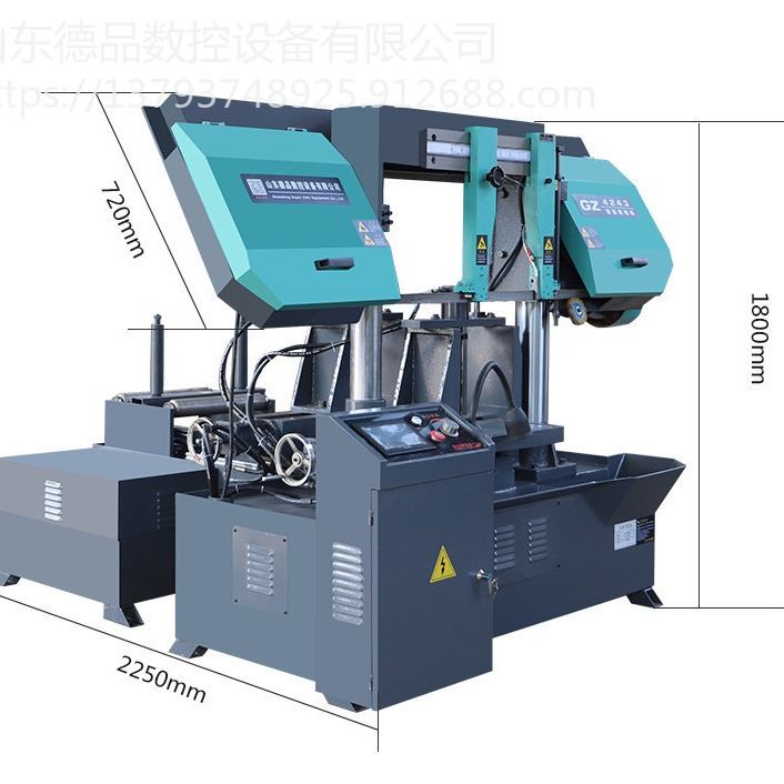 山东德品数控锯床厂家现货钢筋锯床 全自动锯床GZ4243螺纹钢用金属带锯床 全自动数控带锯床 双柱金属切割带锯床