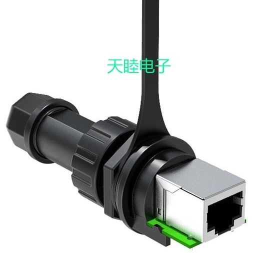 RJ45 8P8C 母转母防水网络转接头 母转母面板安装 数控机床 户外设备