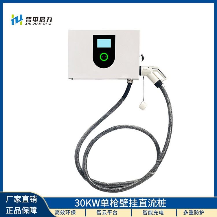 30KW壁挂直流桩 直流充电桩  新能源汽车充电桩  专供国标通用 厂家直销 商用运营直流桩 QLDC-30-750-P