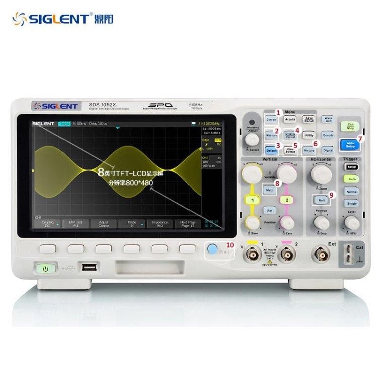 深圳鼎阳 双通道带宽示波器 数字示波器 SDS1052X超级荧光示波器