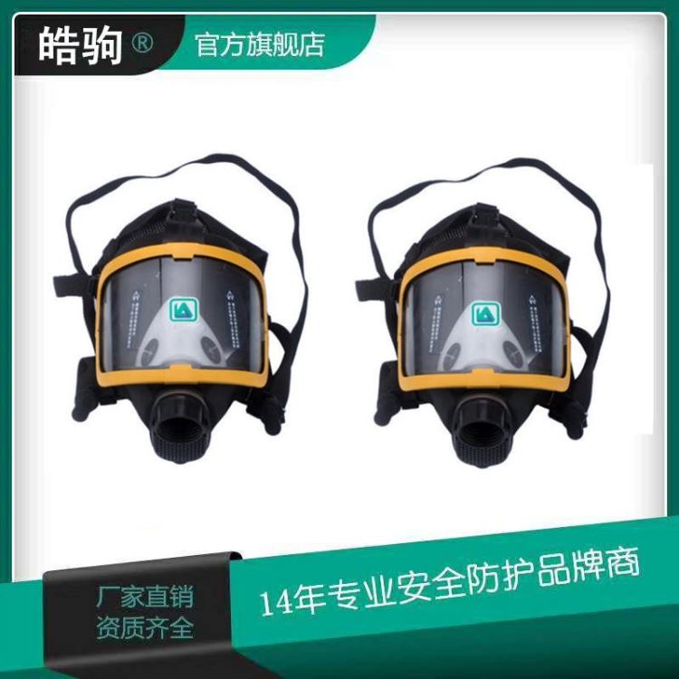 皓驹HJF05防毒面具全面罩喷漆化工火灾逃生防毒面具消防面具防毒面罩便携式全面型呼吸防护器自吸过滤式防毒面具GB2890