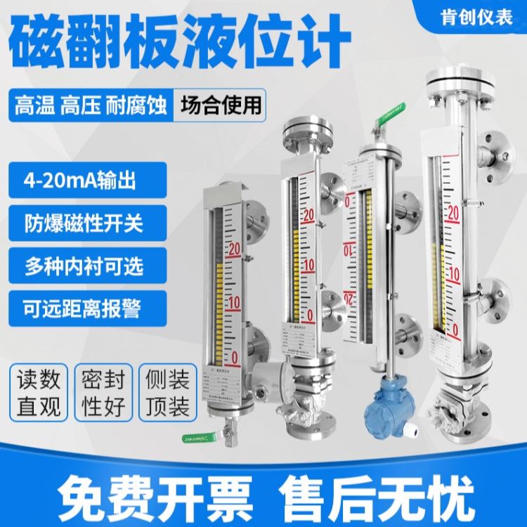 高压型磁翻板液位计 不锈钢磁翻板液位计 4-20mA输出