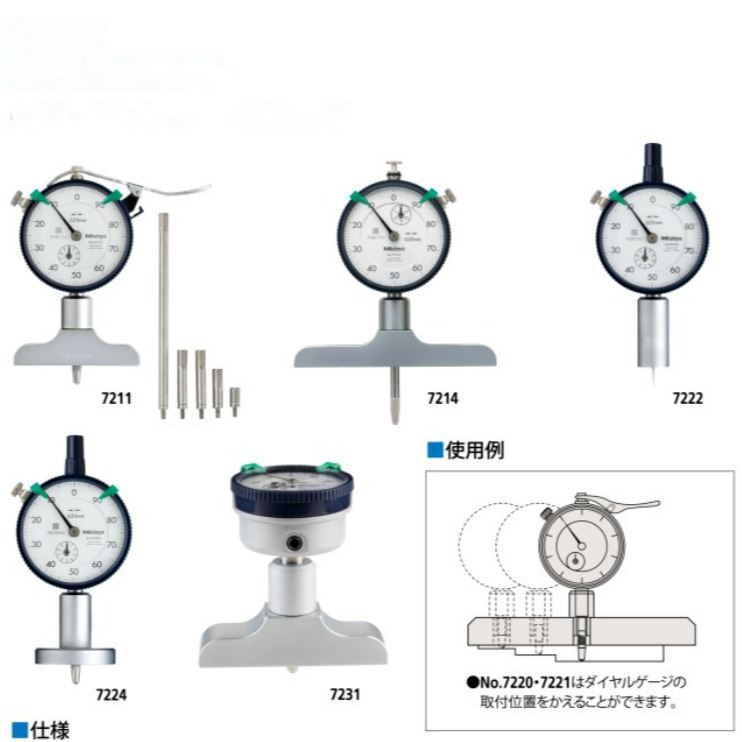 Mitutoyo/三丰深度指示表7214，指针深度尺