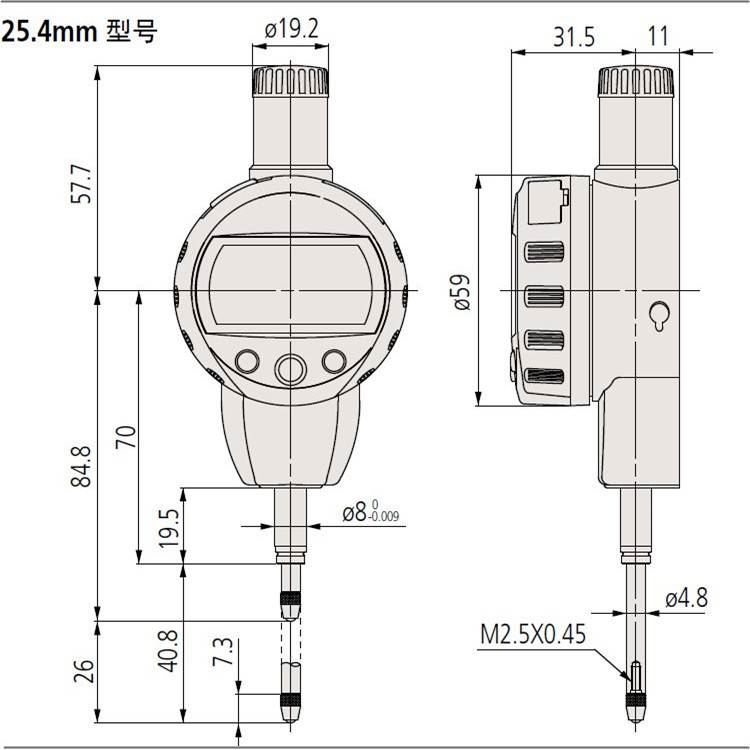 日本 mitutoyo数显百分表 0-12.7mm 现货