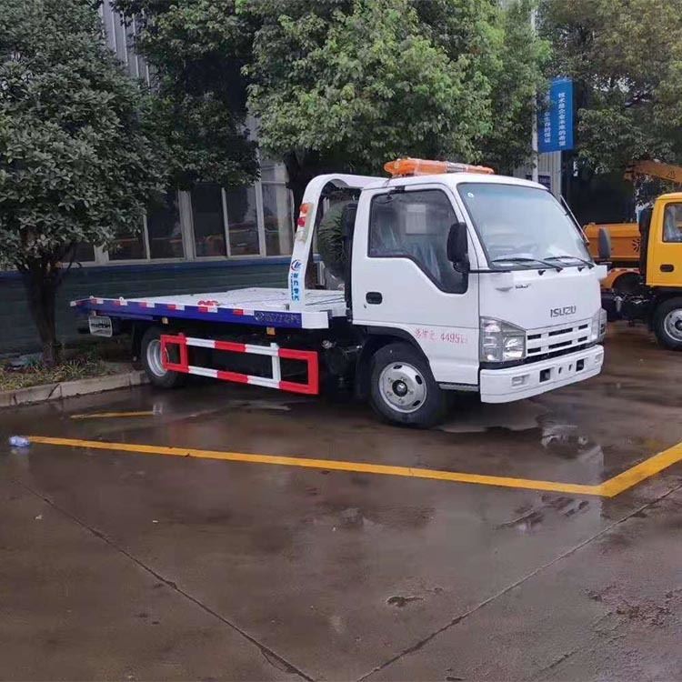 庆铃五十铃国六平板一拖二清障车  救援车 道路救援拖车 全国分期上户 程力威牌CLW5070TQZQ5