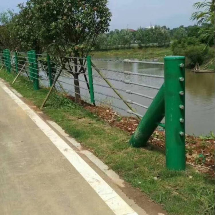 河北成帅/桥梁道路缆索护栏/边坡山路钢丝绳护栏 山区防护隔离缆索护栏 道路安全护栏