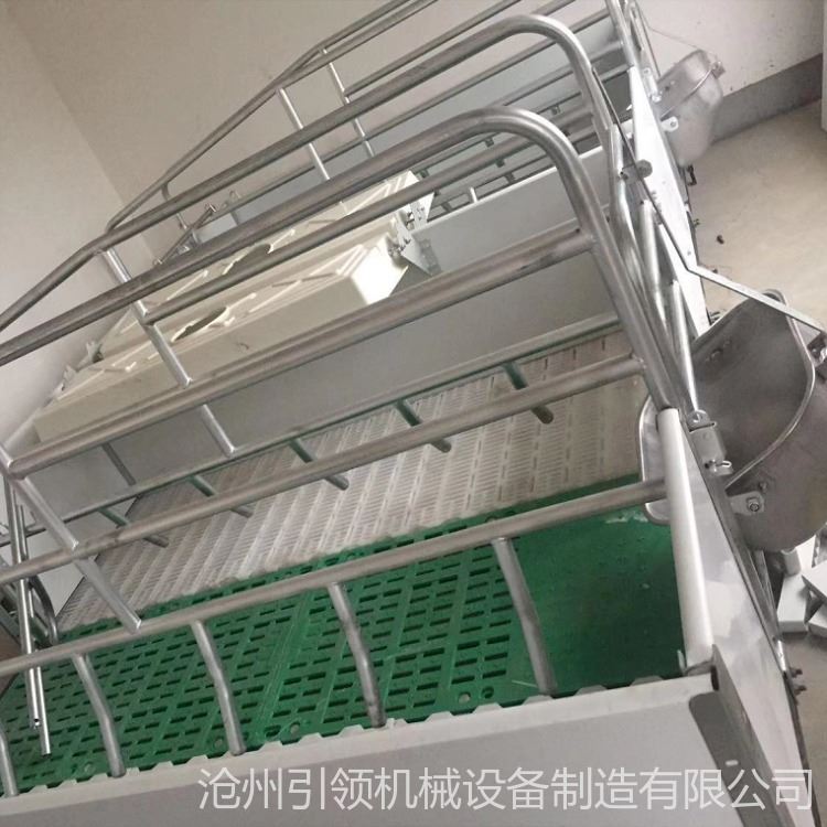 厂家直供邯郸邢台等地区 镀锌管双猪位母猪产床 单体分娩床 单猪位限位栏价格  尺寸可以定制