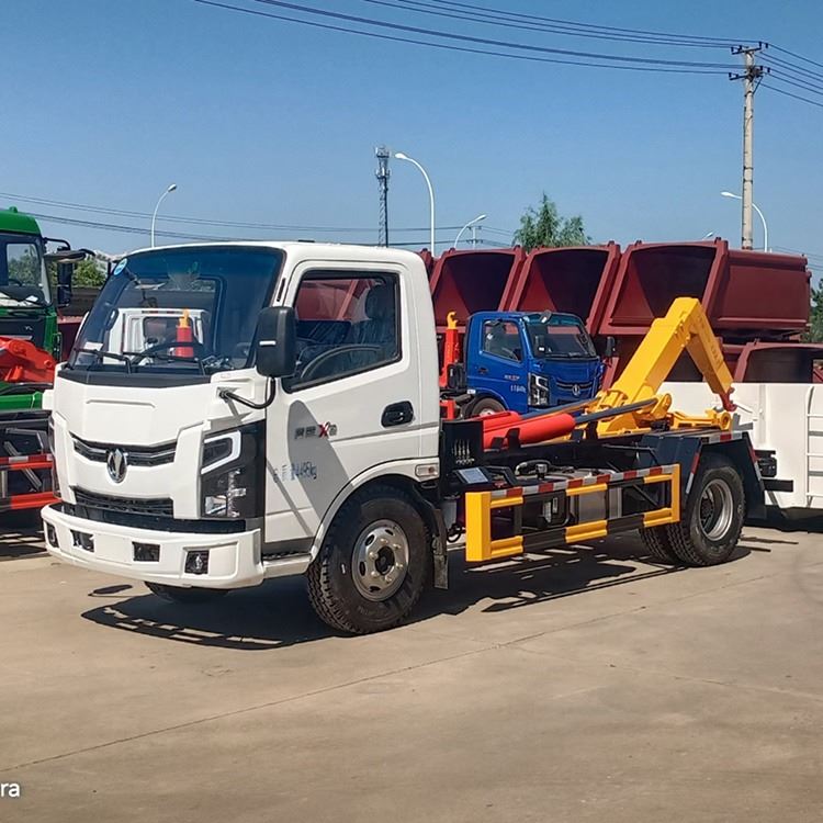 蓝牌自卸车 建筑垃圾车 奥驰X2勾臂车 7方建筑垃圾箱 10吨地下室垃圾车 程力厂家包上户