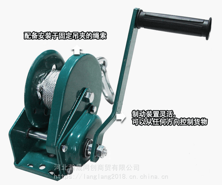 美国ABLE艾培尔自动刹车功能手摇绞盘机BHW-1200-05合金钢手动绞盘