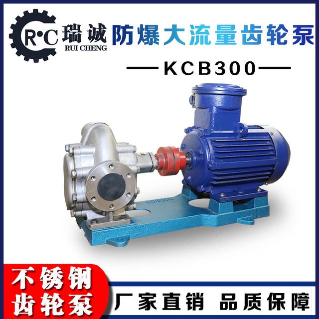 瑞诚供应 型号全可加工定制电动防爆不锈钢KCB-300大流量齿轮油泵  欢迎来电咨询 柴油机油油漆输送泵