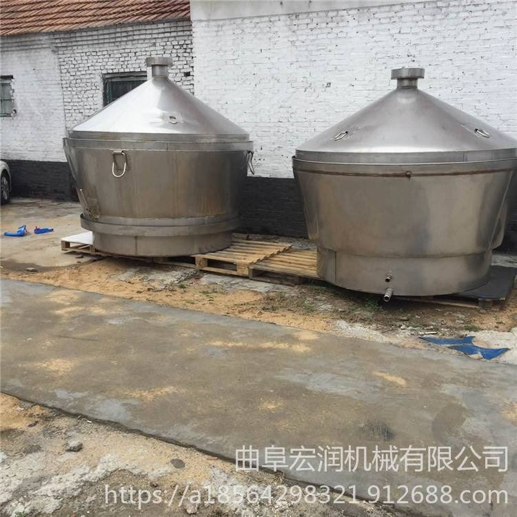 粮食酒发酵蒸馏设备 不锈钢酿酒锅