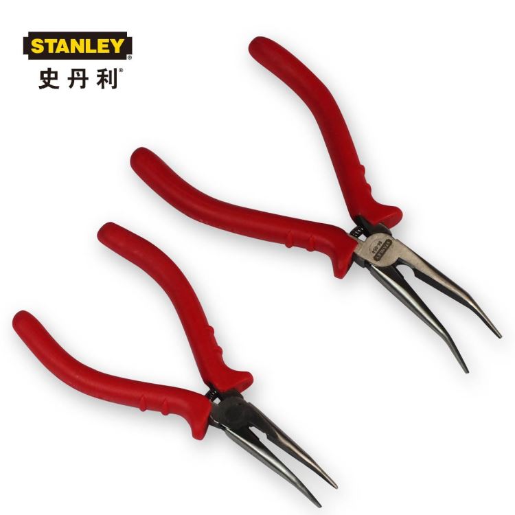 史丹利工具红柄精密弯嘴钳电工钳5寸84-049-23/6寸84-054-23   STANLEY工具