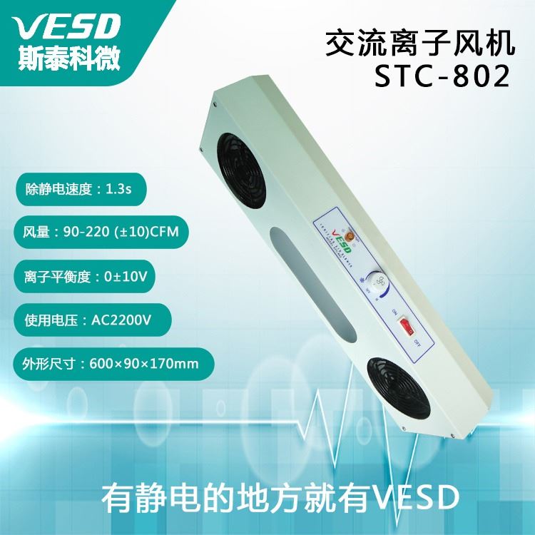 STC-802除尘除静电离子风机 悬挂式双头 VESD 静电消除 江苏供应