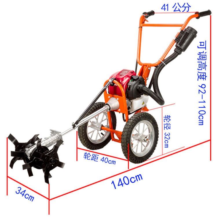 汽油手推除草机   福泽盛达牌汽油手推除草机  果园推式锄头