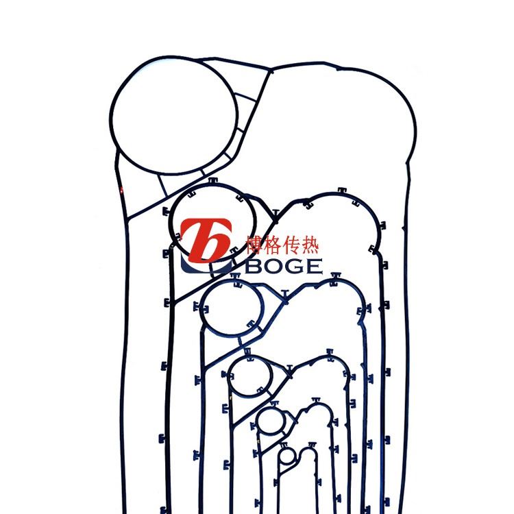 桑德斯热交换器板片 Sondex S188板式换热器板片，氟橡胶密封垫片