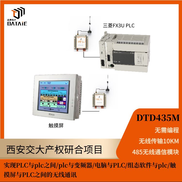 日系FX3uPLC 485转无线 无线采集模块