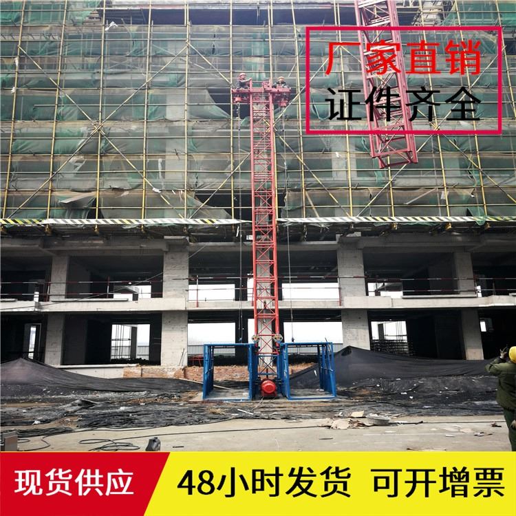 灵武单柱单笼升降机 建筑施工单柱双笼提升机 宝基高空作业ss100建筑施工物料提升机