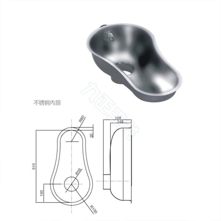 九正三龙 不锈钢蹲便器内胆 不锈钢一体蹲便器 不锈钢特殊蹲便器 一体 车载专用 户外公厕 农村厕所 价格 厂家 图片