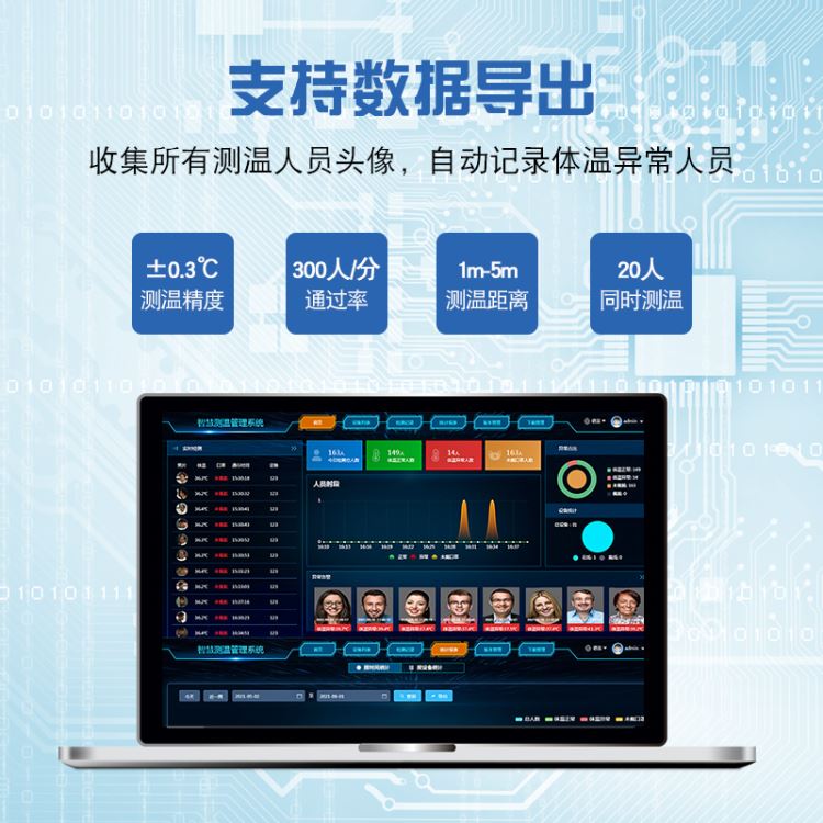 体温监测仪 热成像人脸识别测温仪 红外热成像自动测温仪 德翼DEYI