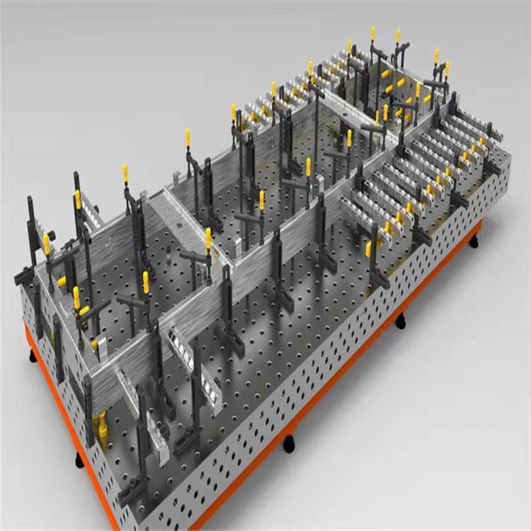 三维柔性焊接平台 大型机器人焊接工作台 定制钢制16孔平台 宝都工量具
