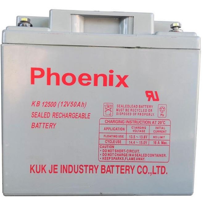 Phoenix凤凰蓄电池KB12500 菲尼克斯免维护铅酸电池12V50AH 适用于UPS/EPS 太阳能 消防 应急灯