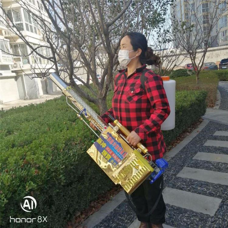 HT116疫情消毒机烟雾机视频 城市环卫杀菌弥雾机 烟雾水雾两用机农用打药机宏泰机械一件代发