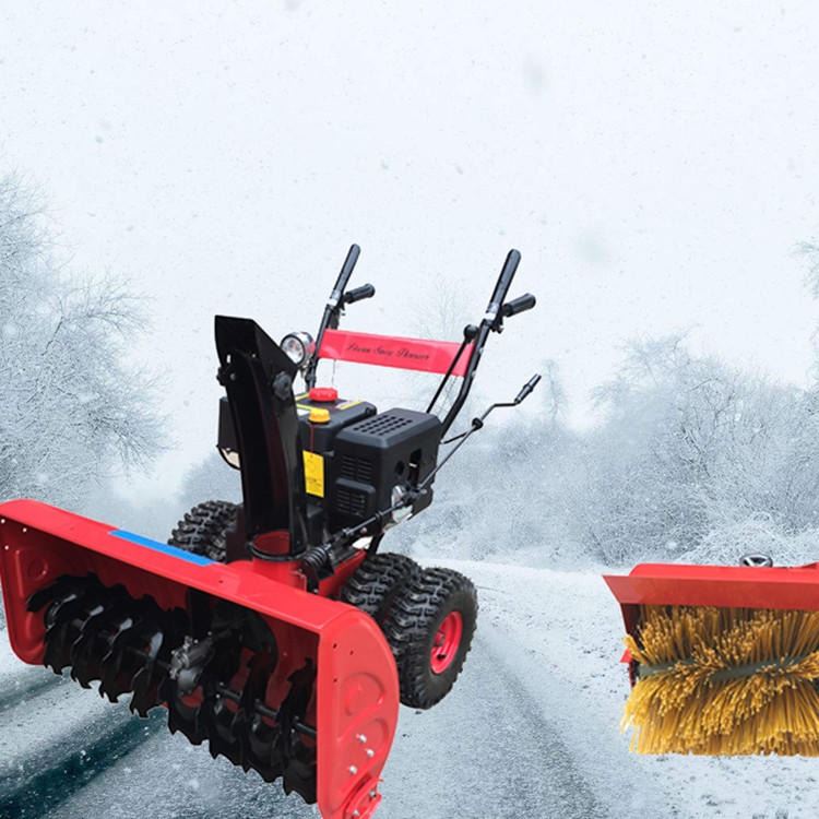 奥莱二合一扫雪机 多功能二合一扫雪机 手推式汽油扫雪机