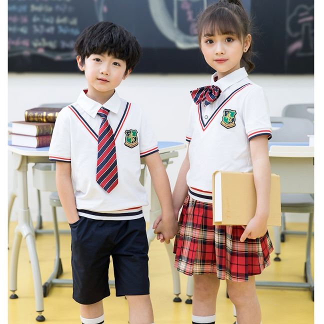 2019童装小学生校服套装夏季新款儿童班服集体服幼儿园园服批发