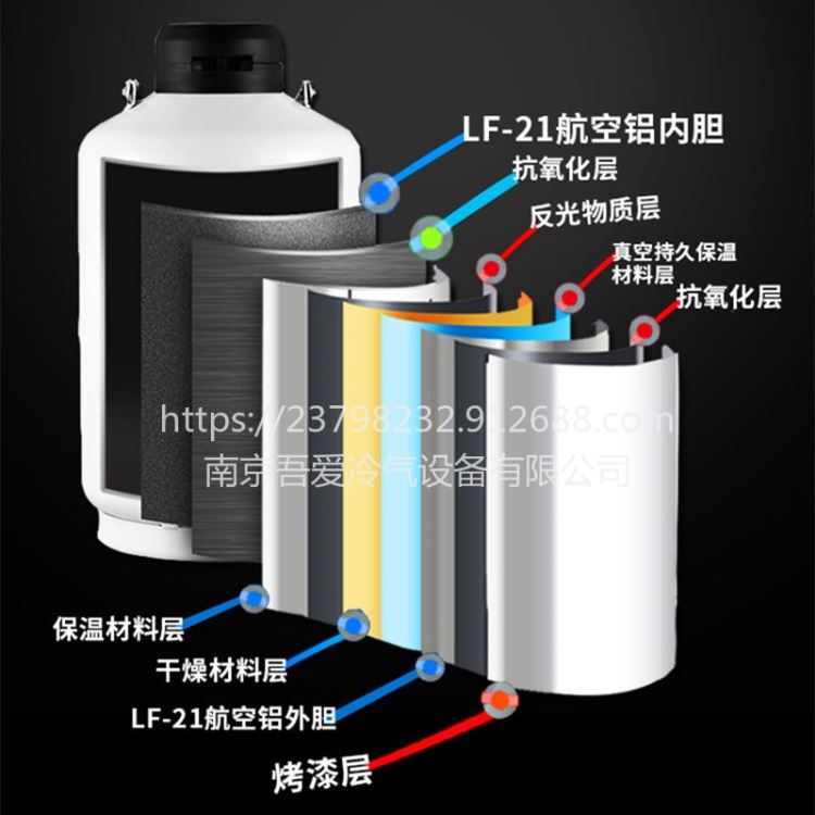 南京液氮生产厂家 吾爱食品级液氮销售 餐饮冰淇淋实验室 液氮罐生物容器