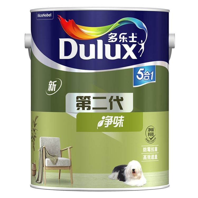 多乐士Dulux第2代五合一净味乳胶漆内墙涂料墙面漆A890 18L 多乐士乳胶漆