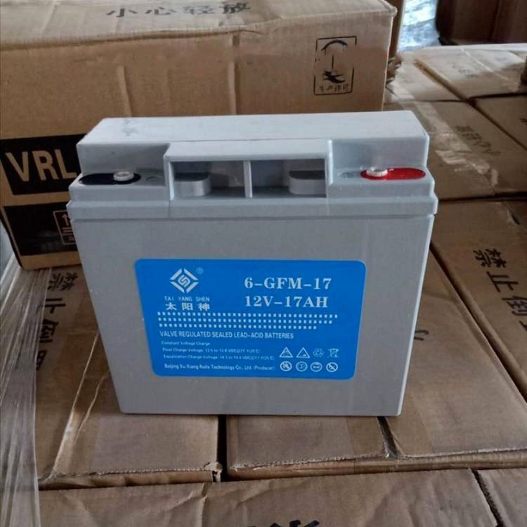 太阳神蓄电池6-GFM-17 太阳神电池12V17AH阀控式密封电池 太阳能发电专用电池